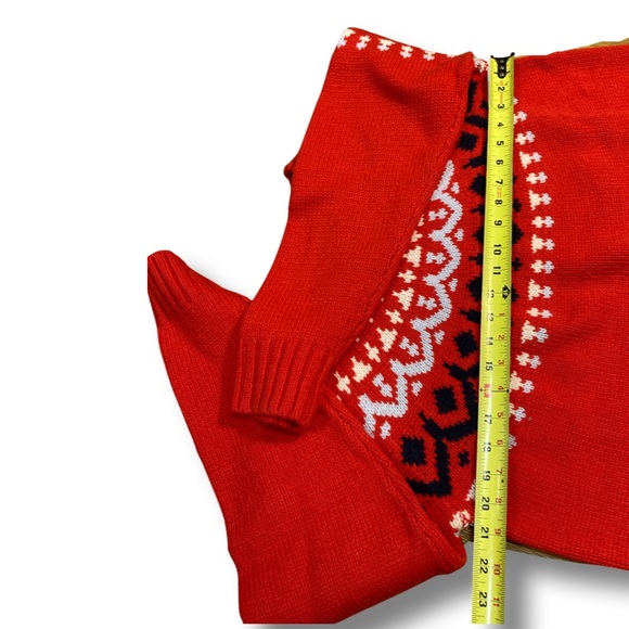 J Crew Womens L Red Fair Isle Wool Blend Red Crew Neck Pullover sweater
Skiing - Picture 3 of 7